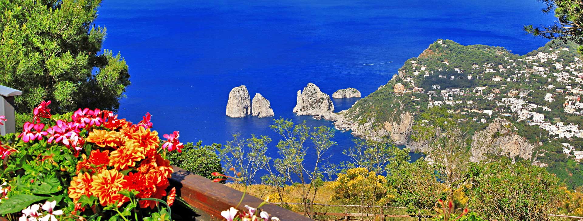 View of Capri Island with Faraglioni